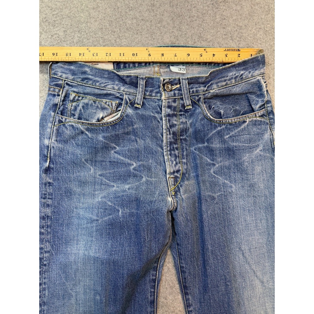 Loomstate Men's Jeans 32x28 Organic Cotton Button Fly Blue Denim - Picture 3 of 12